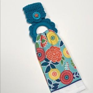 kitchen towel & handmade oven towel hanger 🌼🌸